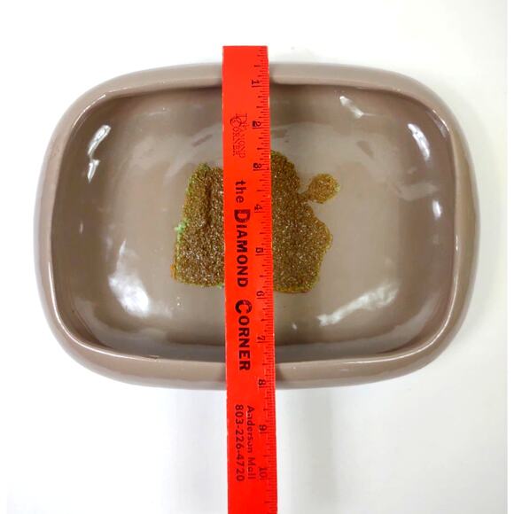 Vintage Rectangle Ceramic Planter Vase Shallow Pottery Bowl 11" MCM Made USA - Picture 4 of 10